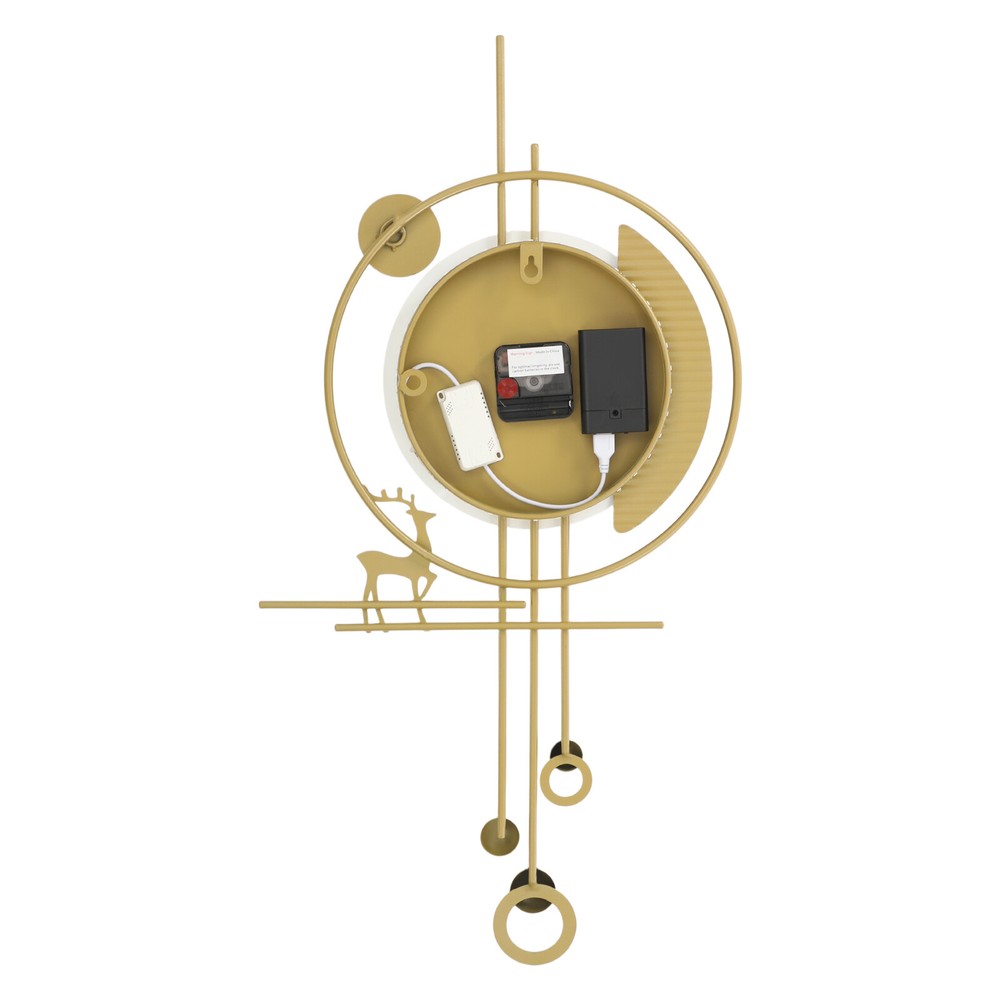 35*70cm Wall Clock, LED Lighting Wall Clock, Large Gold Decorative Wall Clock.