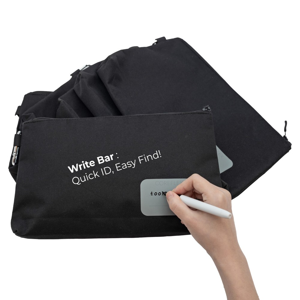 Coreflex 6 Pack Tool Pouch Zipper Bag, Small Tool Bag, Multipurpose Storage, Blk