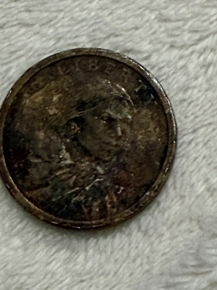 2000-P WOUNDED EAGLE Sacagawea Rare ERROR coin
