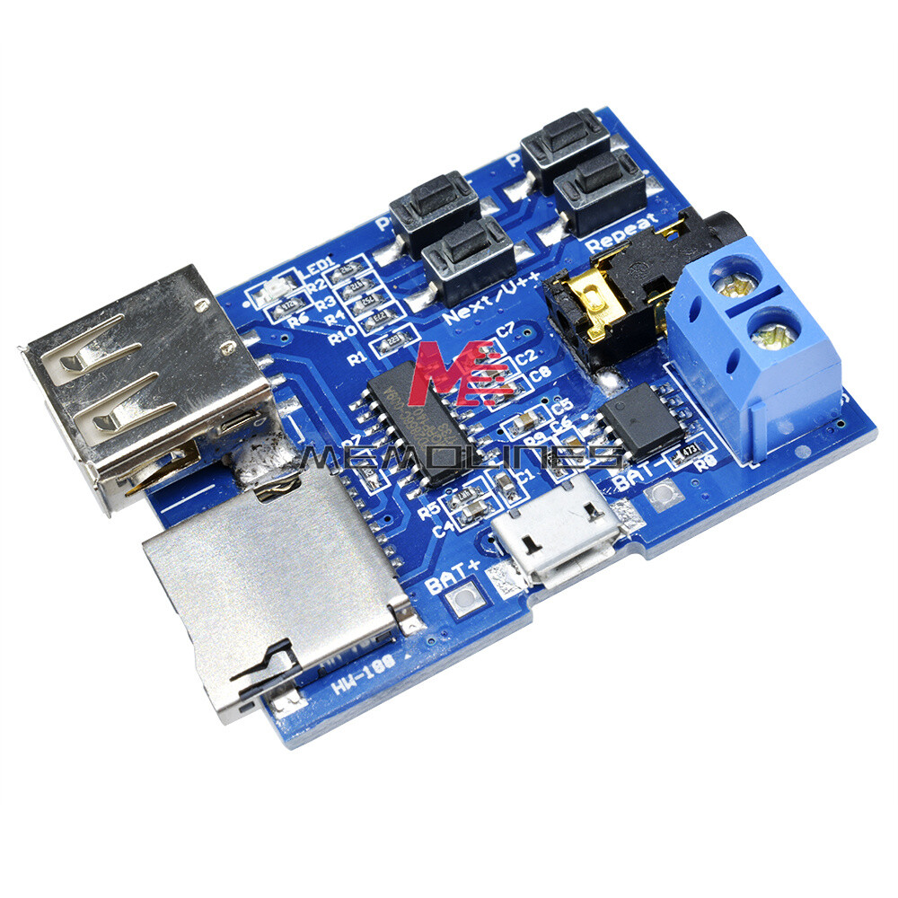 TF Card U-disk MP3 Format Decoder Board Amplifier Decoding Audio Player Module
