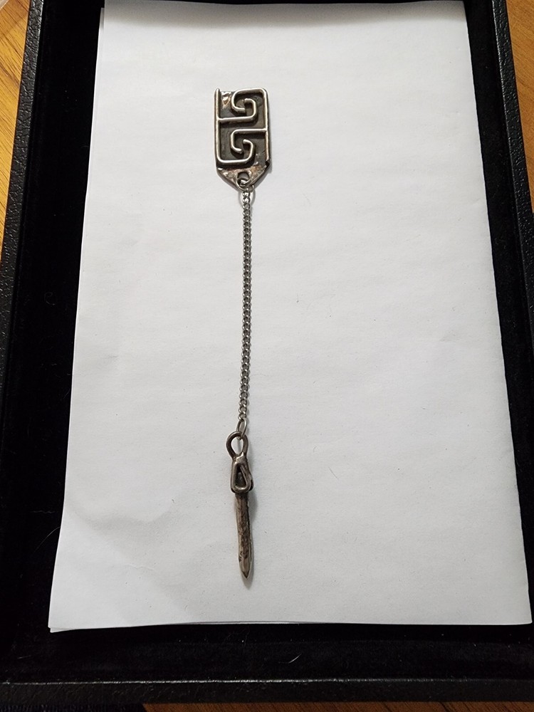 Handmade Sterling Silver Pendulum - Raised Labyrinth Design