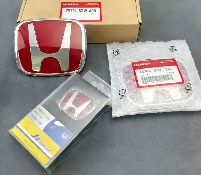 3pack Genuine Style Red Front Rear Steering Emblem Badge For Accord 2018-2023🚚