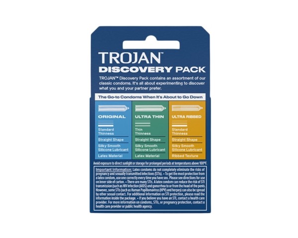 Trojan Discovery Pack Condoms - 3 count
