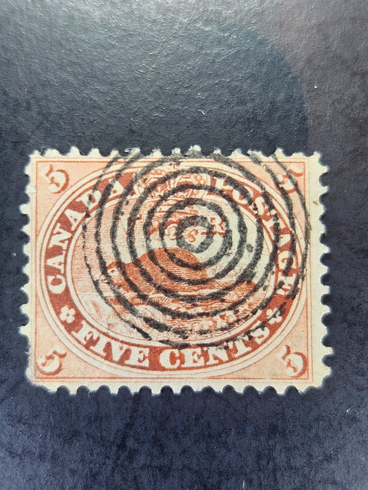 CANADA stamp - SCOTT#15 7 ring cancel