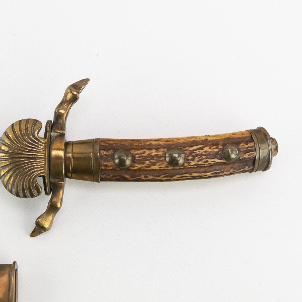 Imperial German Long Etched Hunting Dagger.