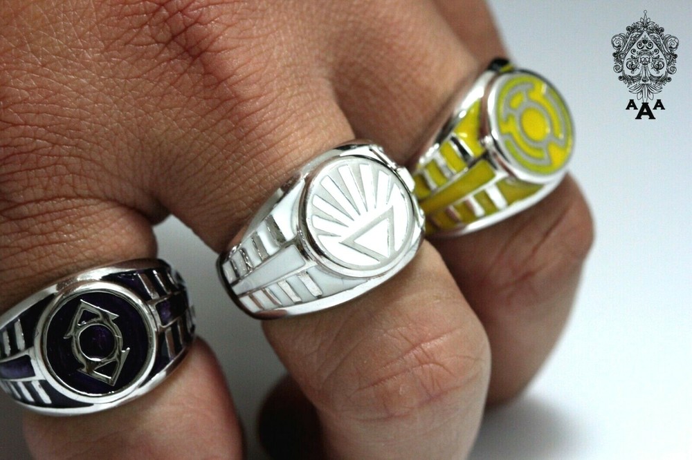 White Lantern Ring V.2 White Lantern Power Ring 925 Sterling Silver White Ring