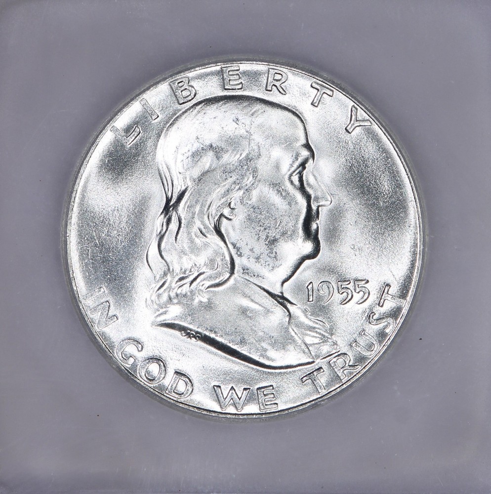 1955 Franklin Half Dollar 50C ICG MS65