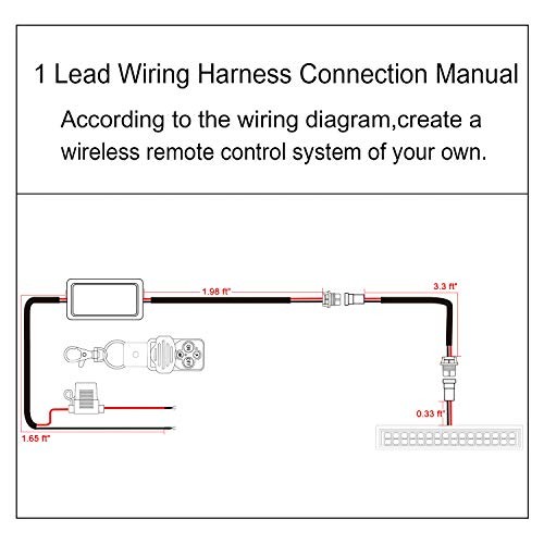 Jihe Wireless Remote Control Wiring Harness Kit for LED
