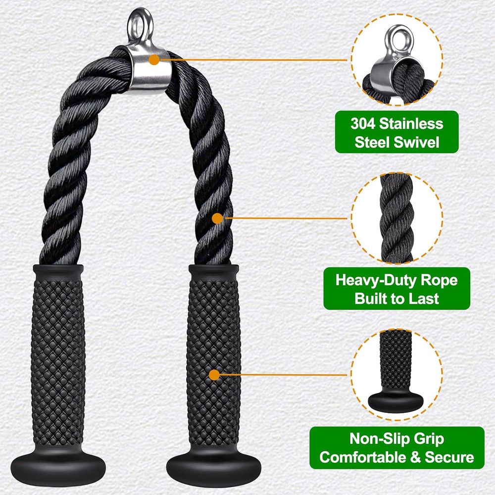 Tricep Pull down Attachment, Cable Machine Accessories for Home Gym, Cable Machi