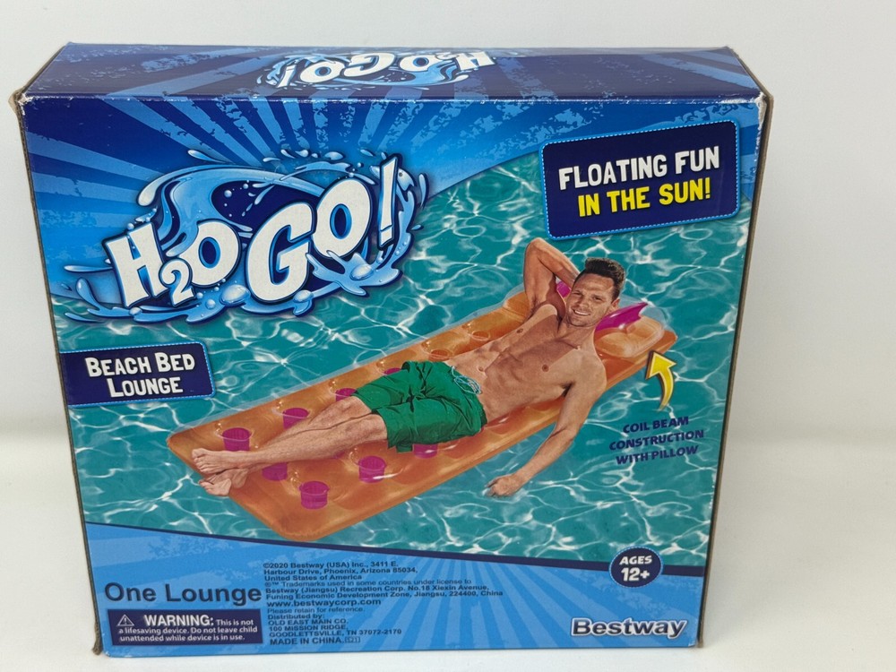 Bestway H2OGO! Orange Beach Bed Lounge Pool Beach Float