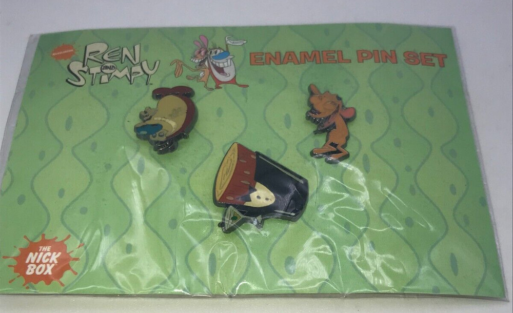 Nickelodeon REN & STIMPY ENAMEL 3 PIECE PIN SET NEW 2017