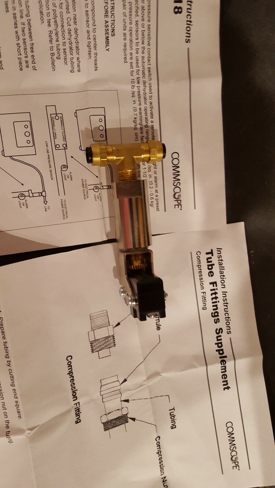 Andrew Solutions CommScope low pressure sensor Switch #31618-1 NEW