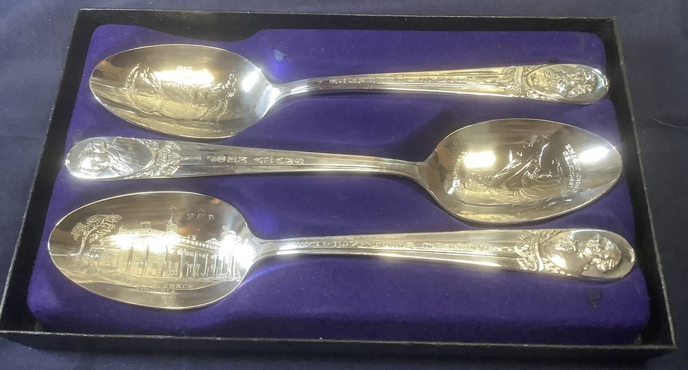 Wm Rogers MFG. Co. IS Silverplate President Spoons, Adams, Jefferson, Washington
