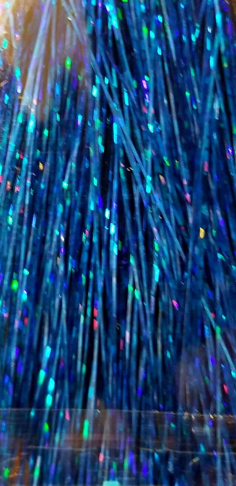2 PKGS- 14" Long: HOLOGRAPHIC FLASHABOU- Fly Tying Jig Bucktail Tinsel Flash