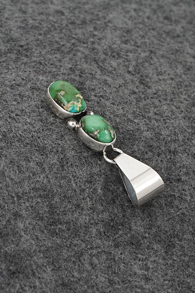 Turquoise & Sterling Silver Pendant - Eugene Gruber