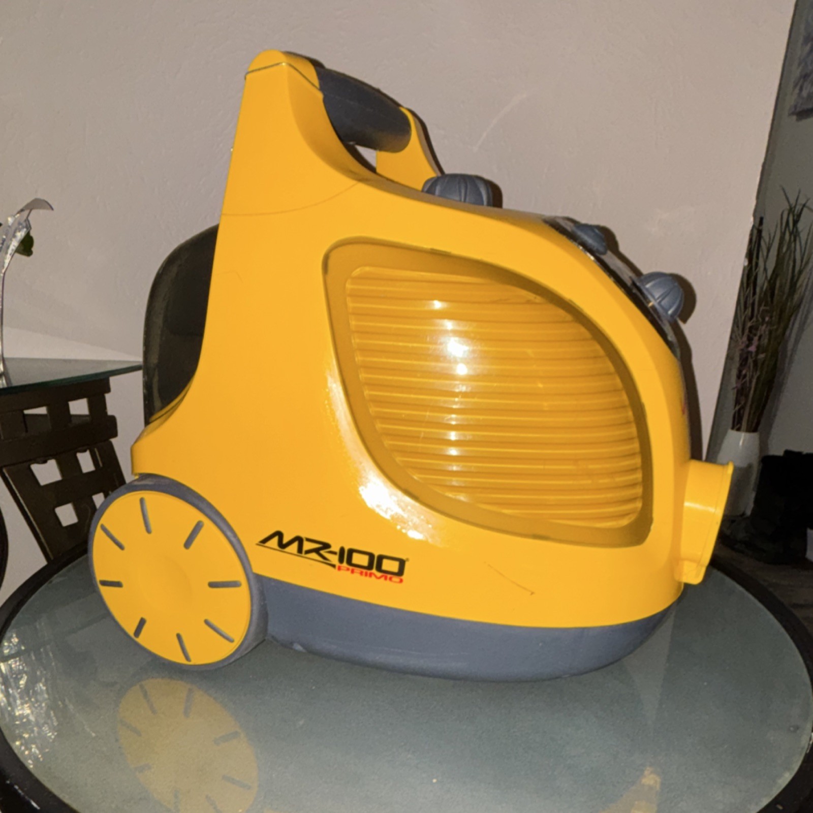 Vapamore MR-100 Primo Canister Steam Cleaner Yellow Wheels Brush
