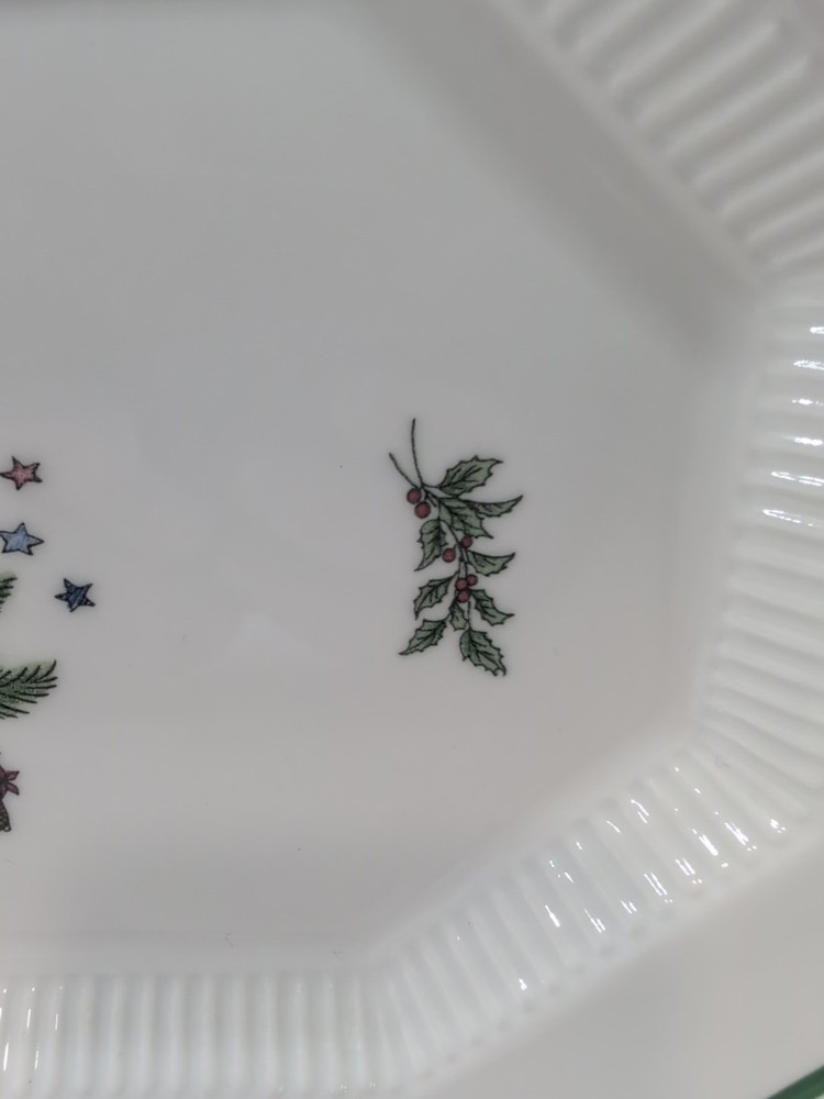 Nikko - Christmastime - Octagonal Platter Serving Tray - 13"