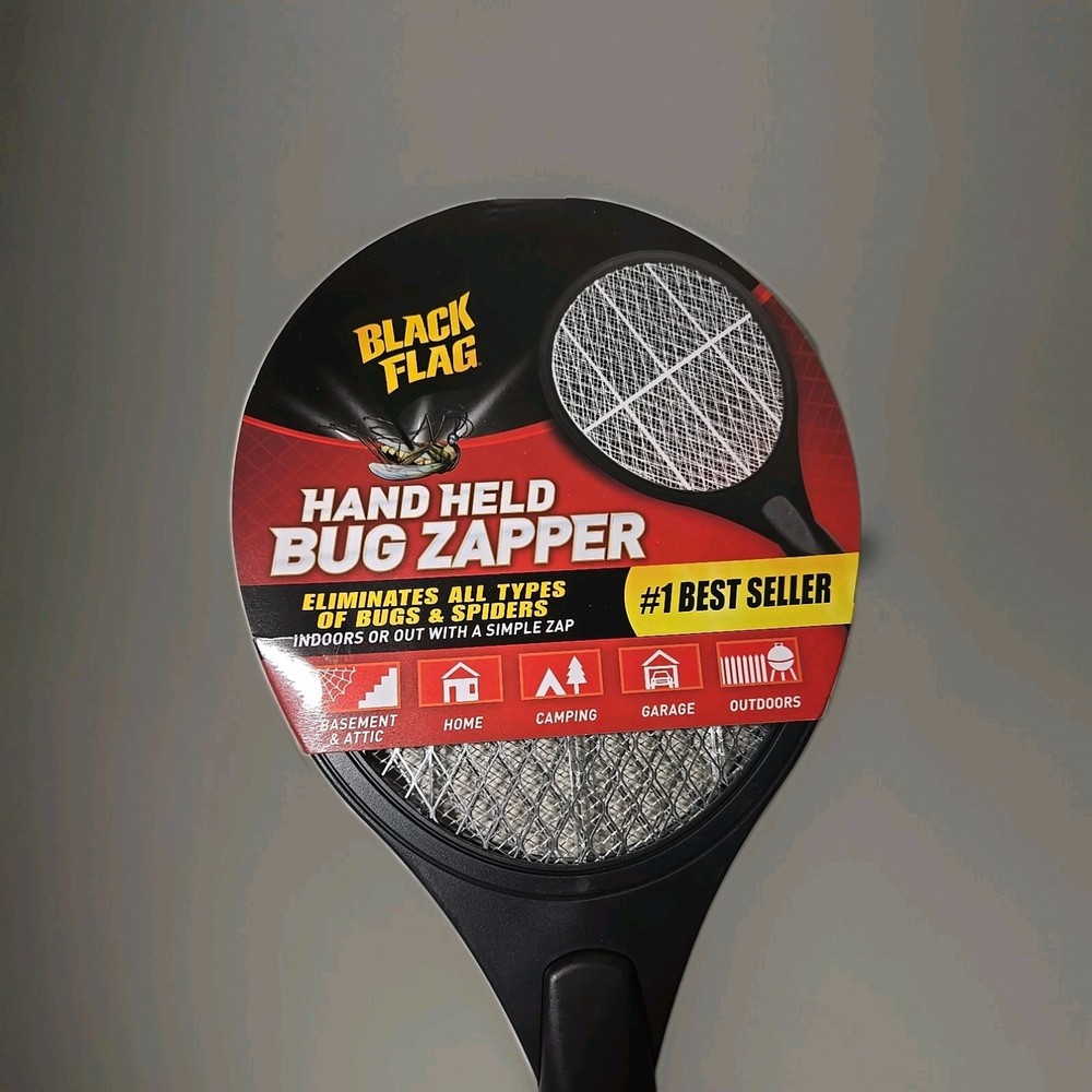 Black Flag Portable Handheld Bug Zapper Insect Killer Racket Brand NEW