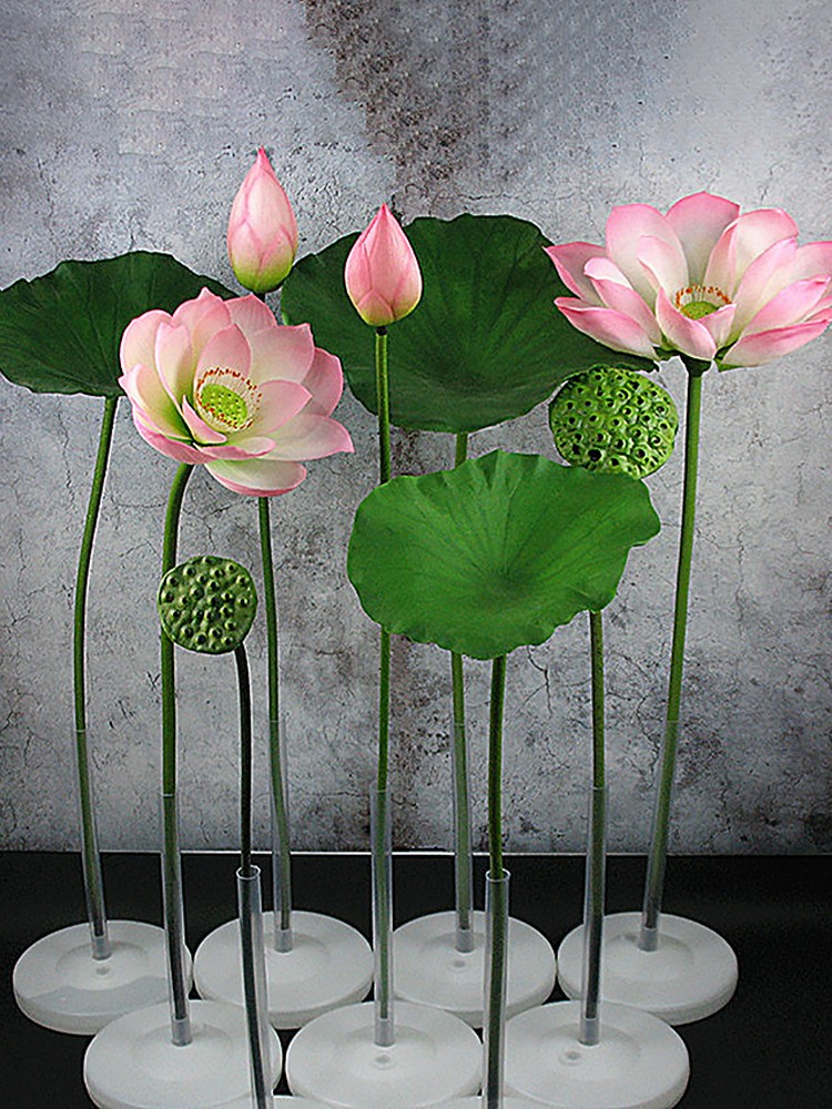 Small Artificial Pod With Wire Stem Oriental Style