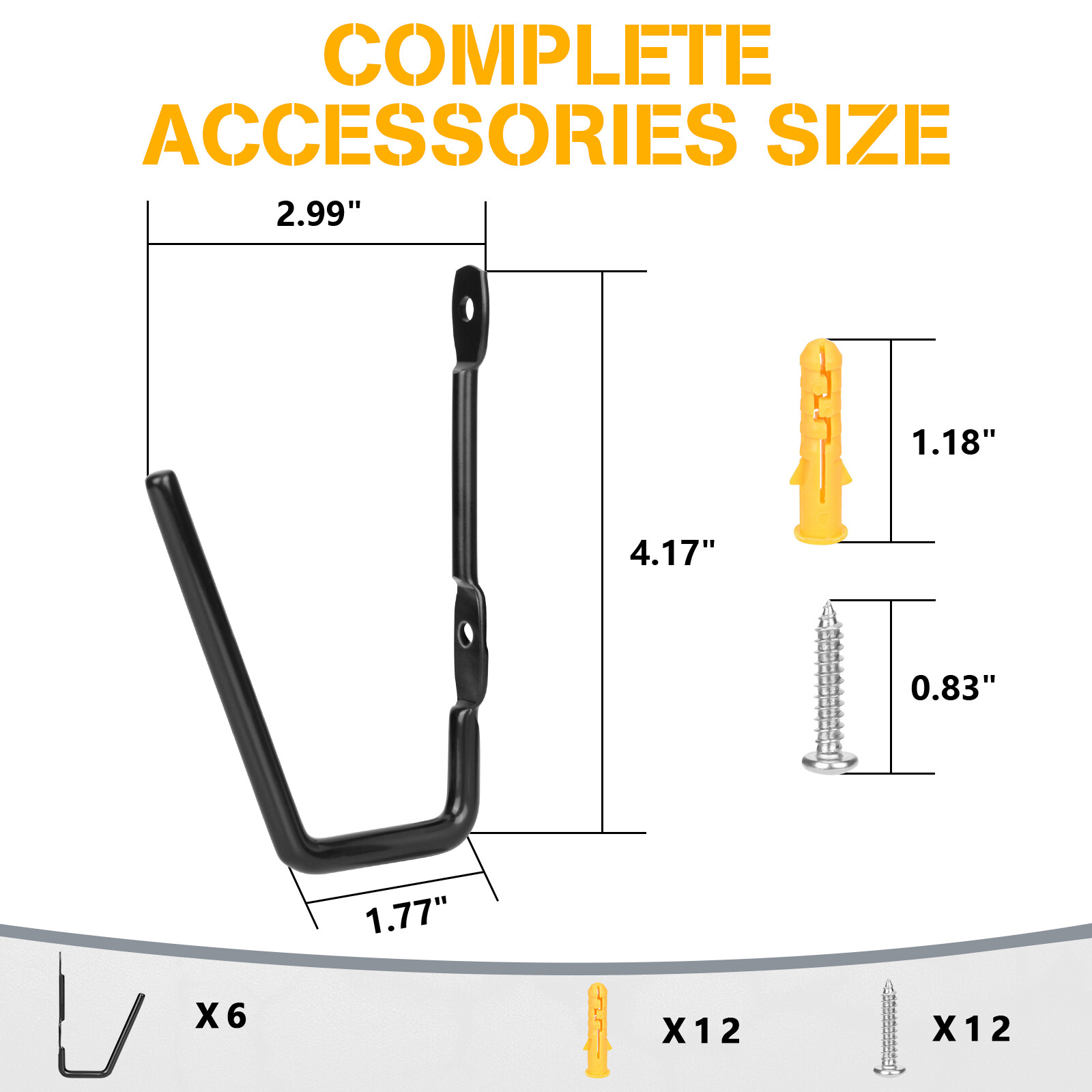 6PCS Pistol Wall Mount Handgun Rack Hooks Organizer New