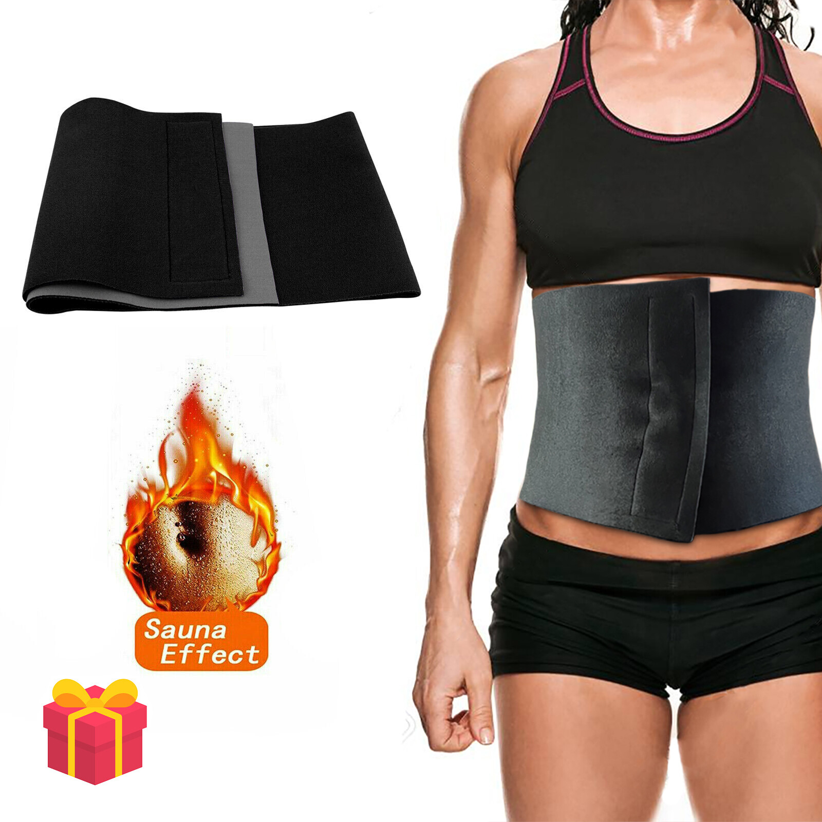 Waist Trainer Slimmer Belt Sweat Sauna Wrap Weight Loss Corset Sport Support
