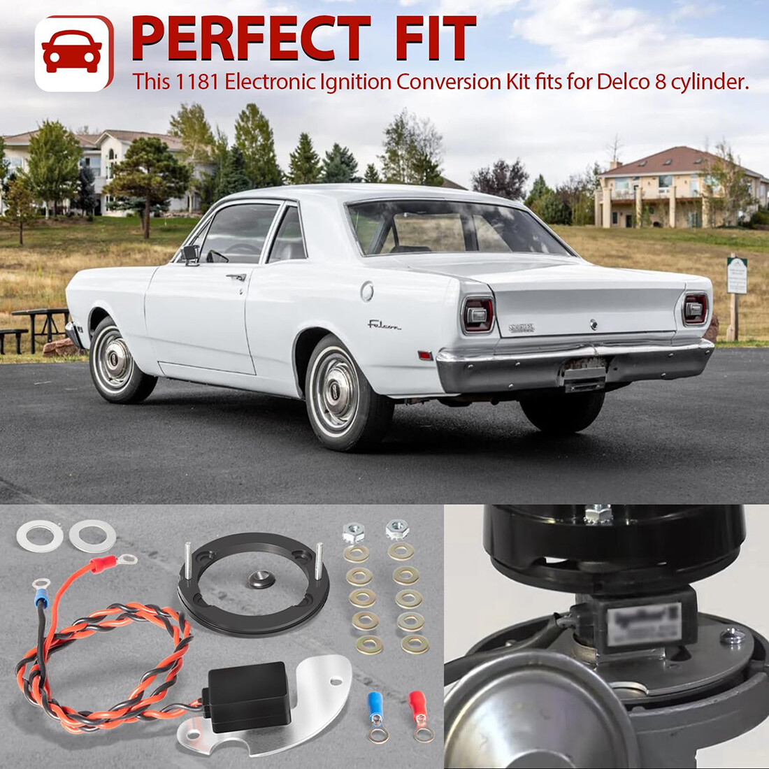 For Pertronix 1181 Ignitor Electronic Ignition Conversion Kit Delco 8 Cylinder
