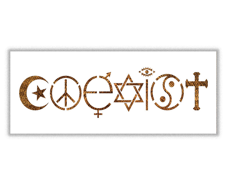 Coexist Stencil - Reusable Color, Draw, Paint Cool Custom Wall Stencil Art