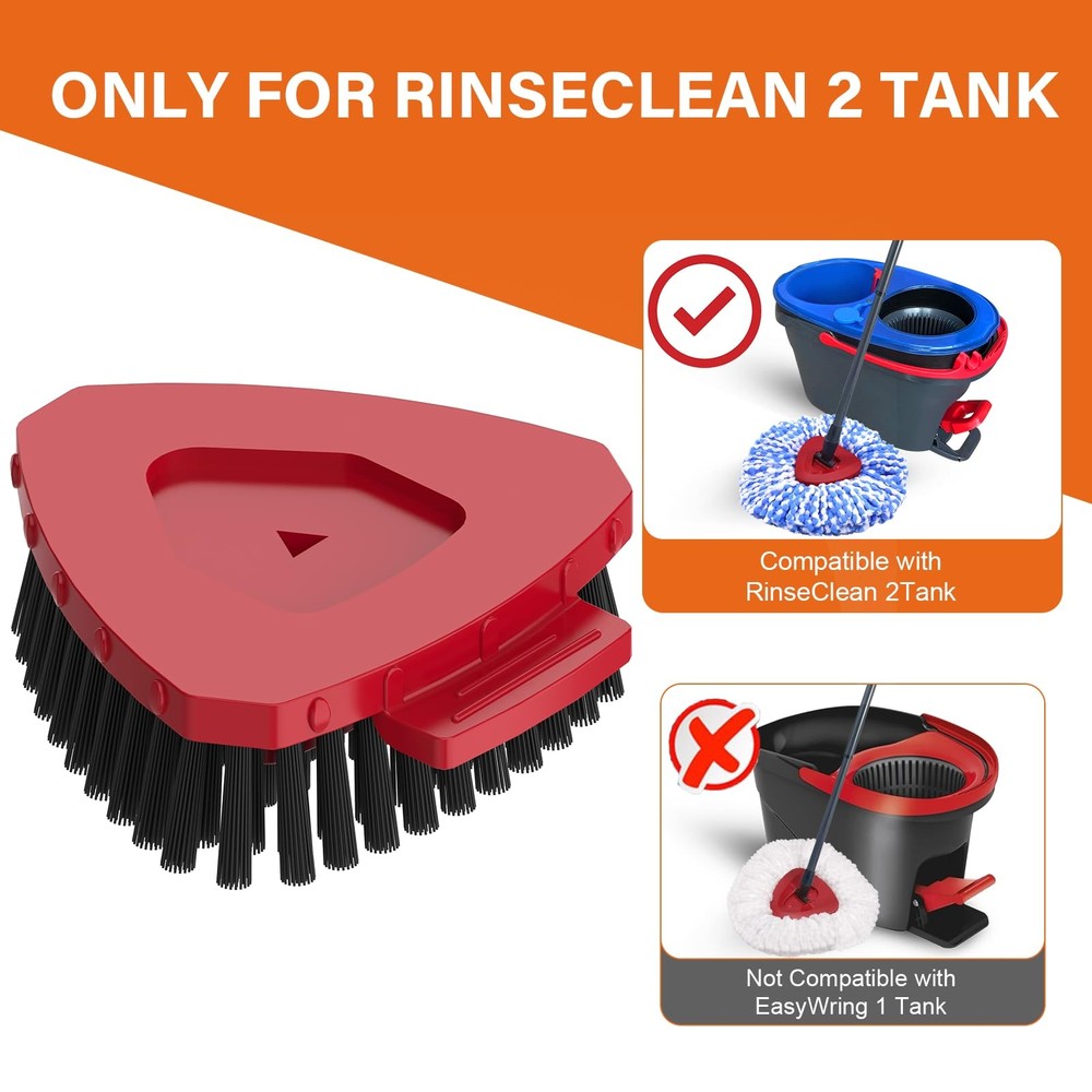 Upgraded Spin Mop Replace Scrub Mop Brush Compatible with O Cedar 2 Tank Rins...