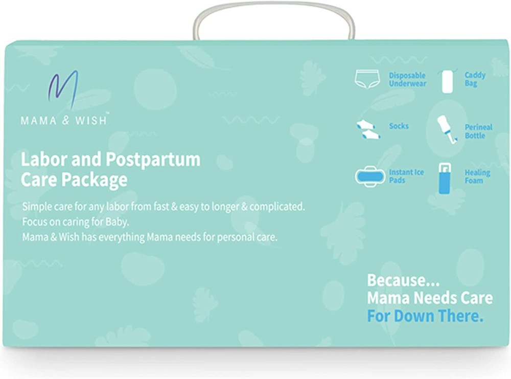 Mama & Wish Postpartum Essentials Kit for Mom-Includes Peri Bottle, Witch Hazel