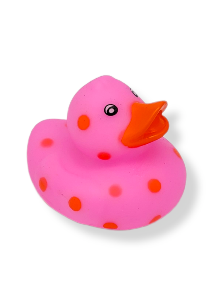 Multi-Color Pattern Rubber Squicky Duckies (2") Standard Size. (12 Pack)