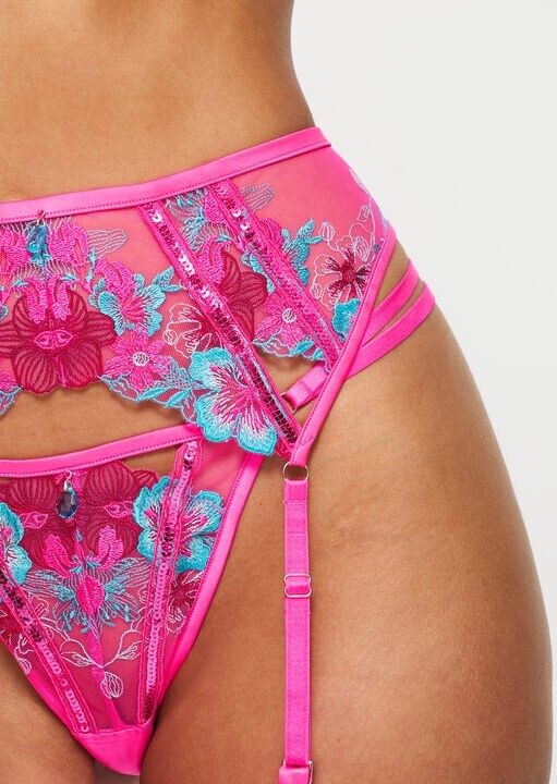 Ann Summers Size Small 8-10 Shimmering Suspender Belt New & Tags EU 34-36 Pink