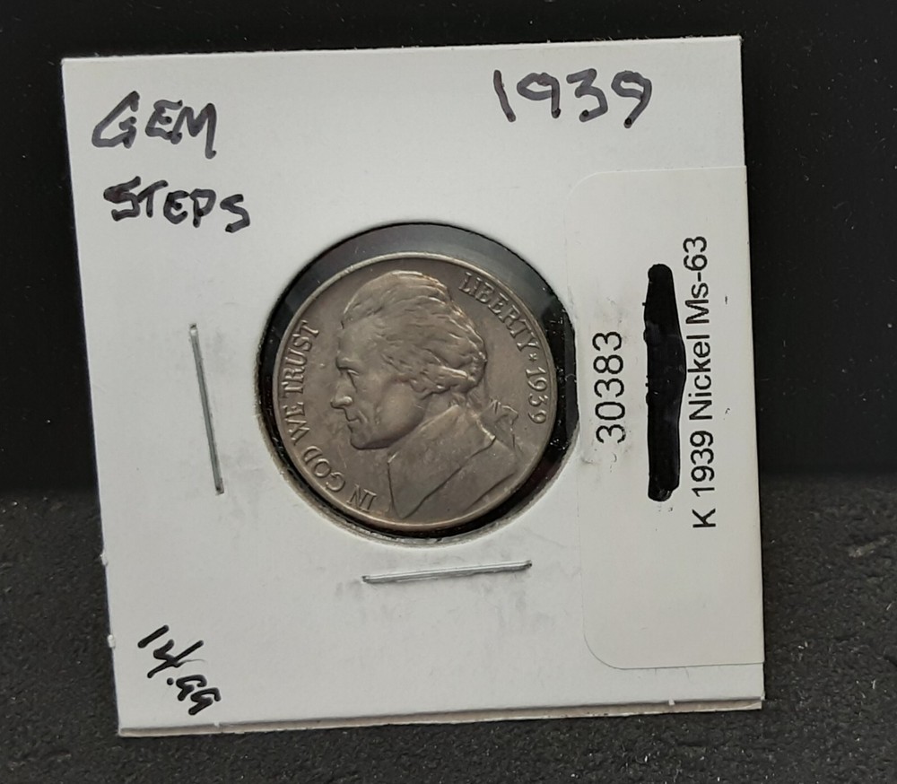 1939 JEFFERSON NICKEL - GEM - STEPS - 383