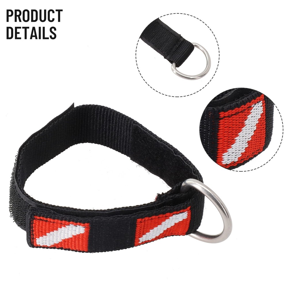 Wrist Strap Diving Black Diving Flag Pattern Easy To Use Lanyard Nylon