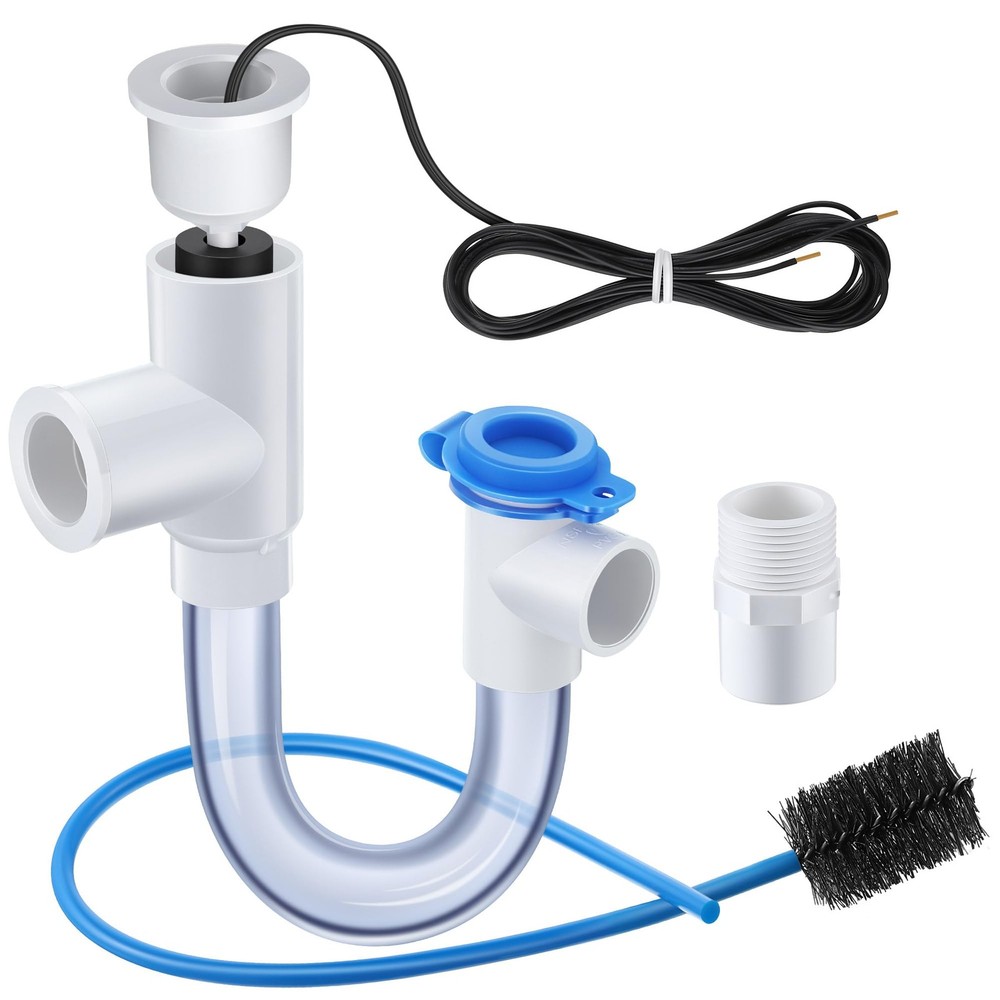 1 Pack Condensate Trap with Built-in Overflow Switch, 3/4" Standard PVC U Tra...