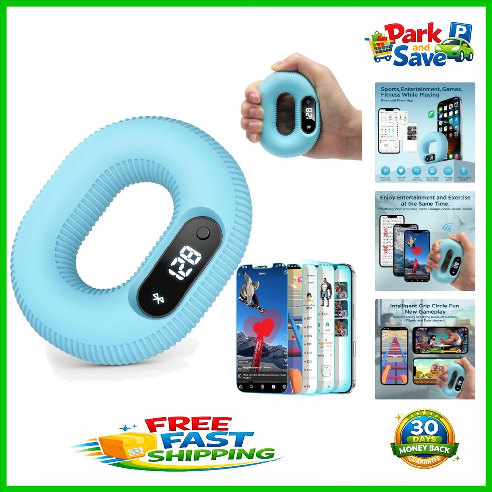 30lb Smart Grip Trainer - Durable Silicone with Interactive Games & HID Browsing