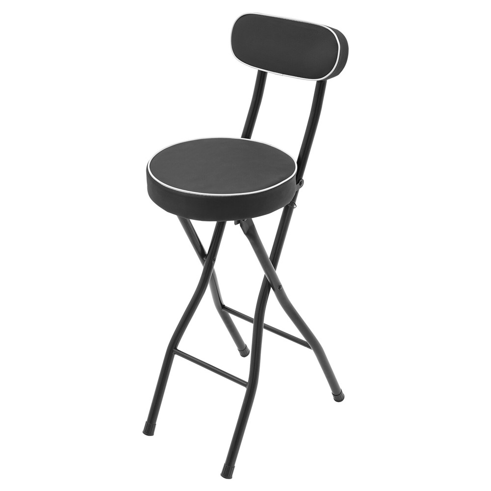 2PCS Bar Stool Portable Folding Stool Padded Folding High Chairs