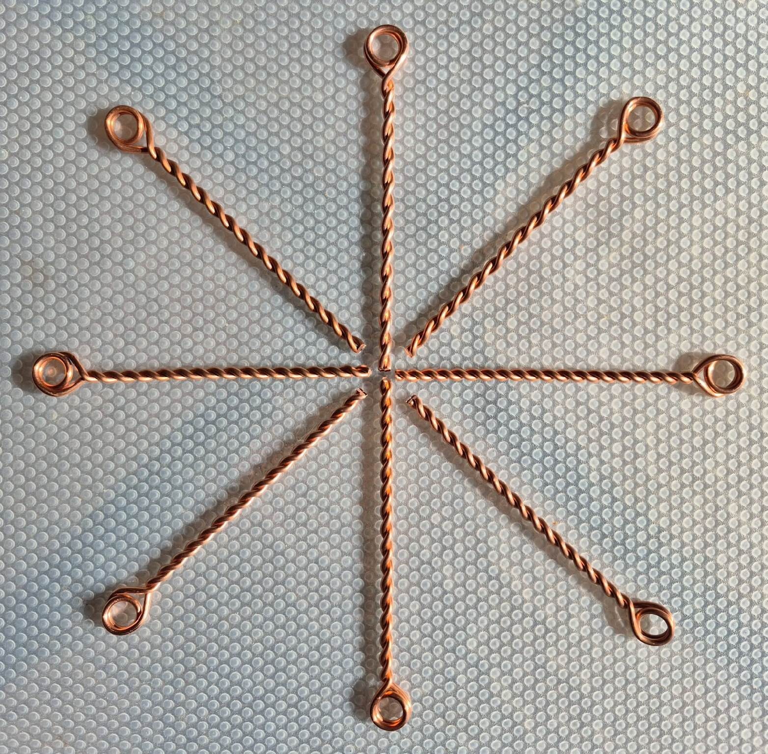 (12) 5/32" x 10" Copper Garden Stakes, Electroculture Twisted Wire, Plant ID