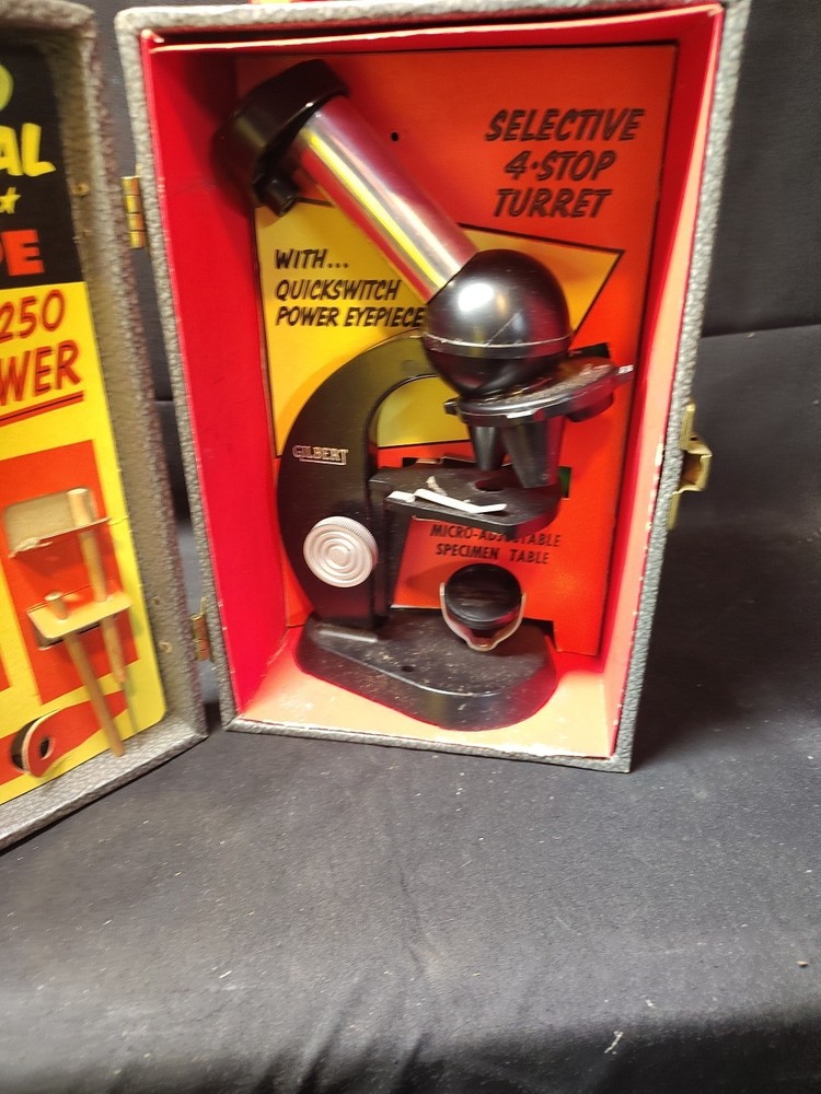 Vintage Gilbert Microscope And Lab Set