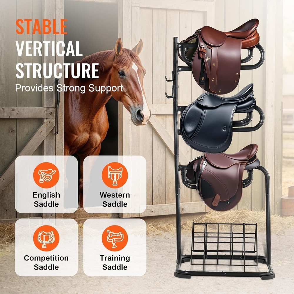 Multi-Functional Freestanding Saddle Blanket Holder with Durable Construction