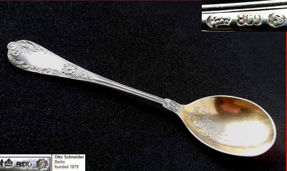 Rococo Serving Spoon, Otto Schneider, 800 Silver E191