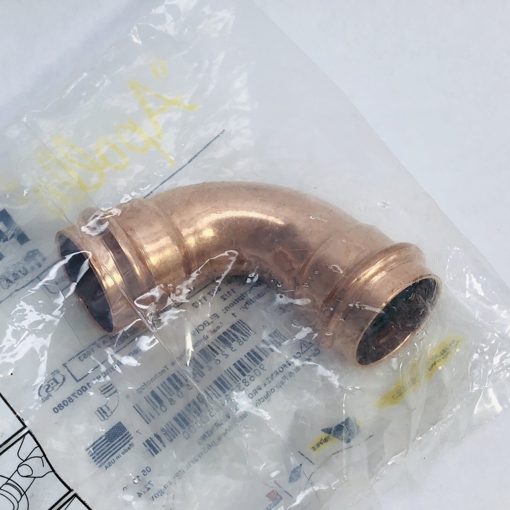 APOLLO PRESS 807 - 1½" 10075080 PUSH FITTING COPPER ELBOW 90°