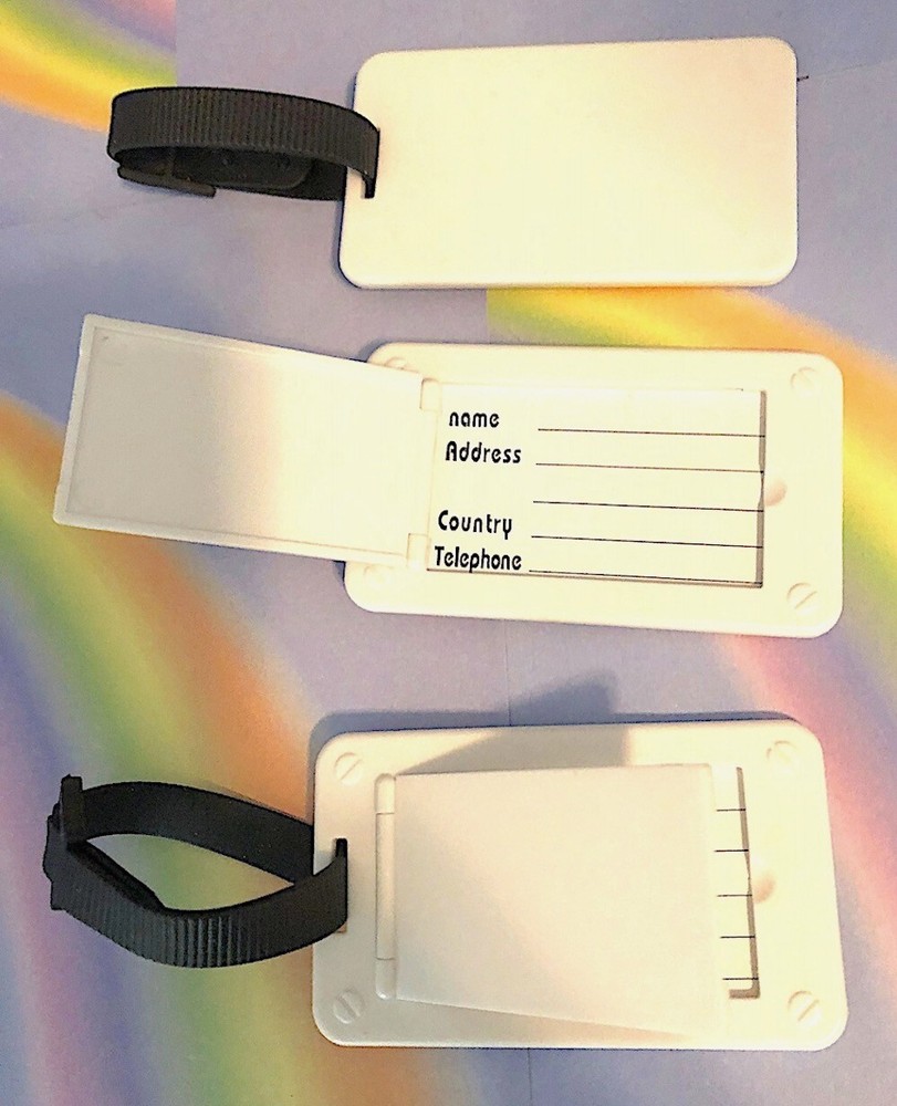 INSTRUMENT CASE TAG with Privacy Panel, Identification, DIY Decorate It Yourself
