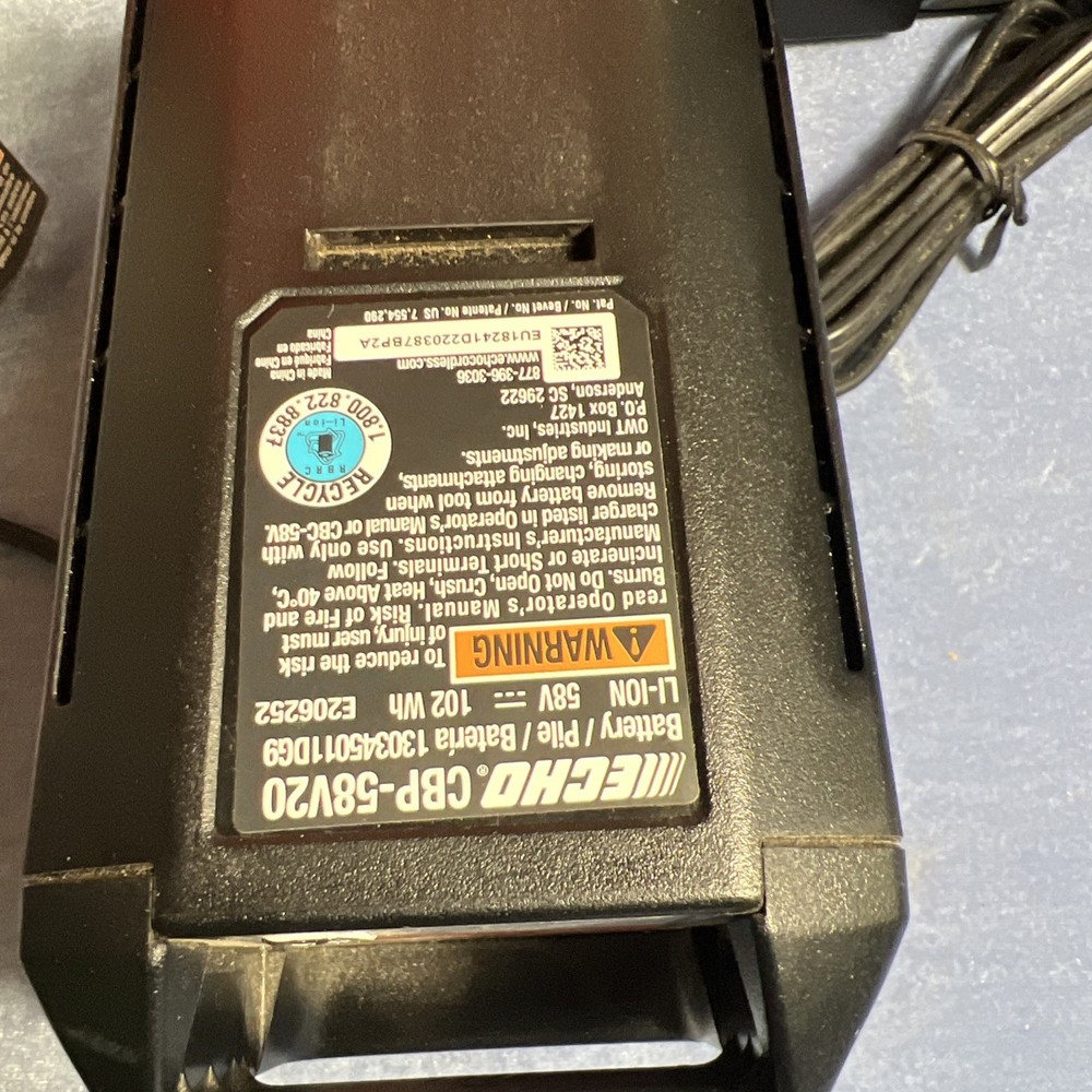 ECHO Leaf Blower, 58V 2AH, with Battery and Charger