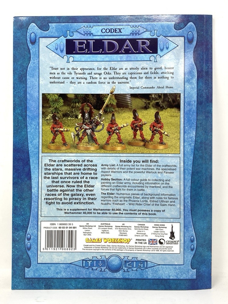 Games Workshop Warhammer 40k Eldar Codex (1999) OOP