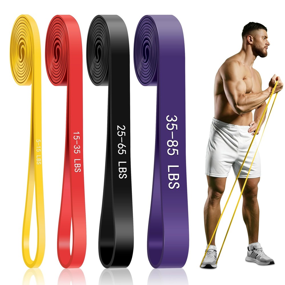 Resistance Bands for Working Out, 4-Level Pull Up Assistance Bands, Exercise ...