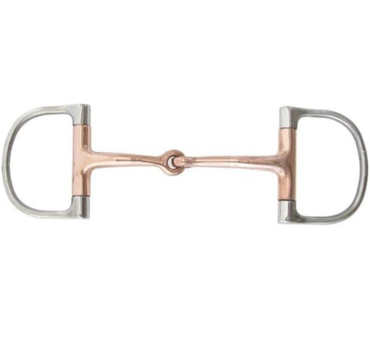AJ Tack Copper Mouth Dee Ring Bit
