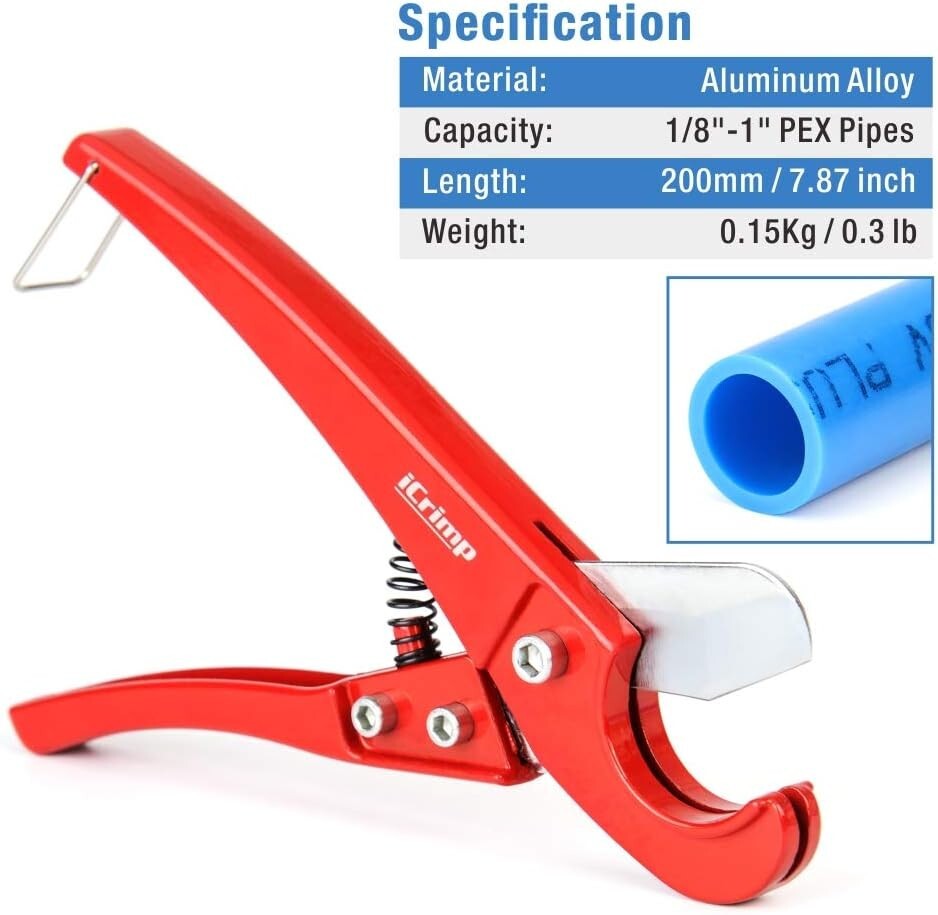 Dual Compatible PEX Crimping Tool Kit with Compact Design - Easy Access Solution