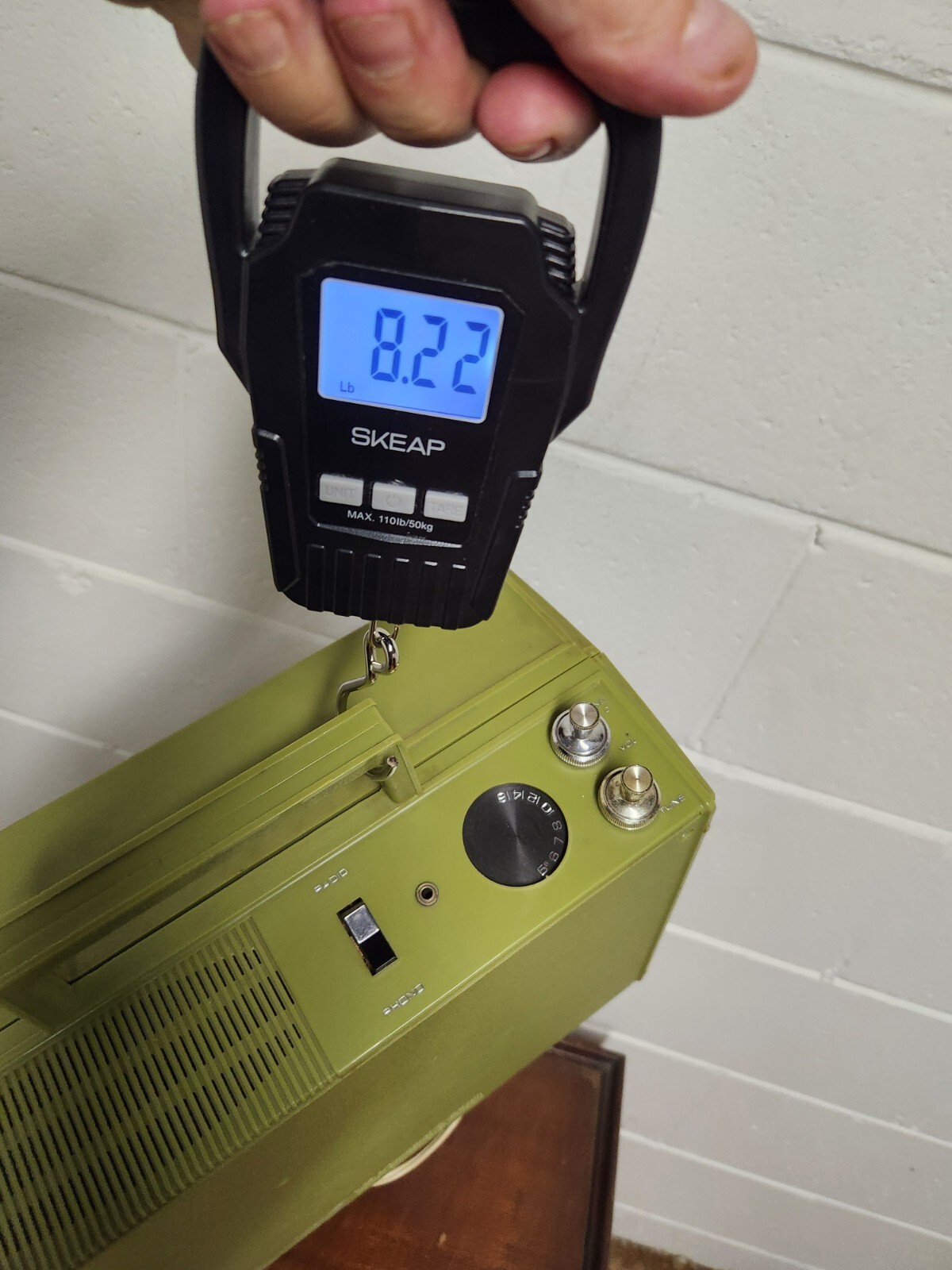 RCA Victor Record Player VLP26G AM Radio Vtg Green Portable PARTS REPAIR BROKEN