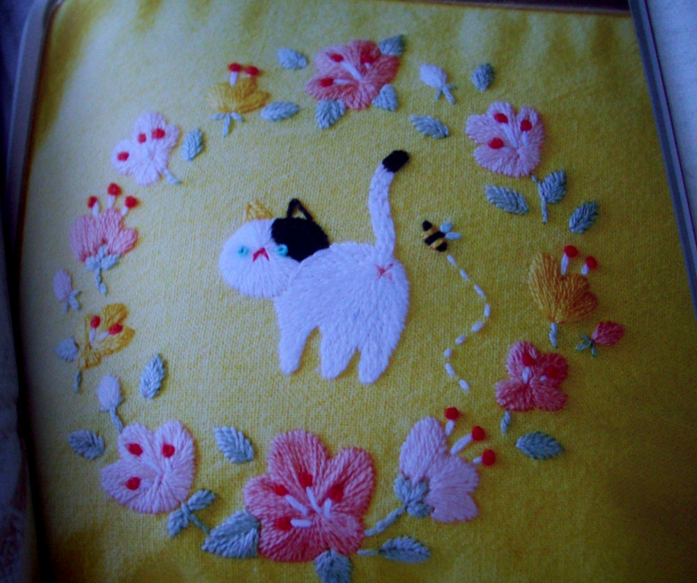 Cat Mania embroidery book patterns & instruction SO CUTE!