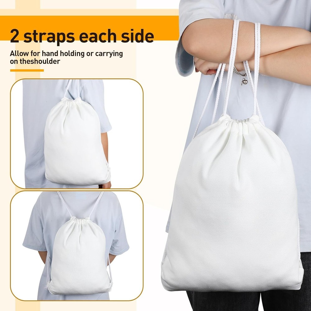 Sweetude 30 Pack Sublimation Drawstring Bags Bulk Polyester Bag...